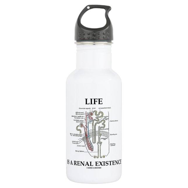 Das Leben ist ein Nierenbestehen (Niere Nephron) Trinkflasche (Vorderseite)