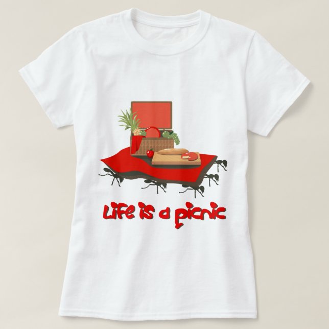 Das Leben ist ein Picnic... für Ants Ladys Basic T T-Shirt (Design vorne)