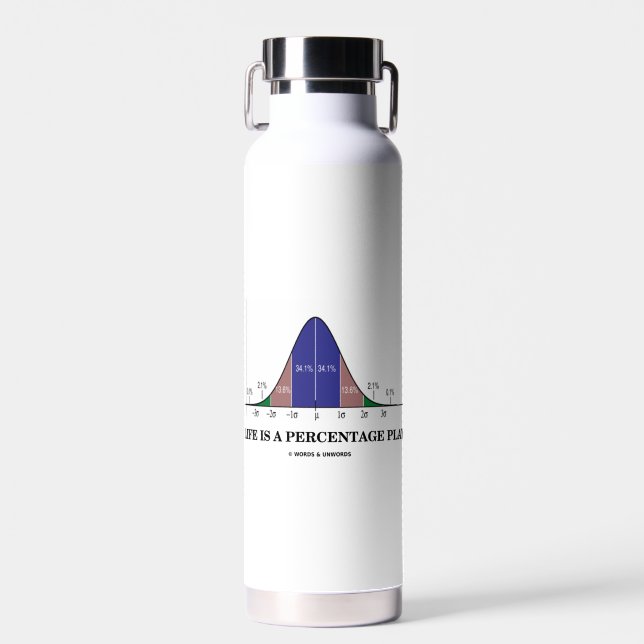 Das Leben ist ein prozentualer Spielstatistik Geek Trinkflasche (Vorne)