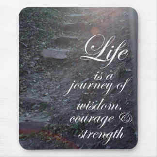 Das Leben ist ein Reisezitat inspirierend mousepad