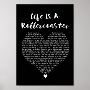 Das Leben ist ein Rollercoaster Black Heart Song L Poster