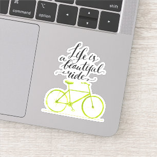 Das Leben ist ein schöne FahrLimones Grün Aufkleber