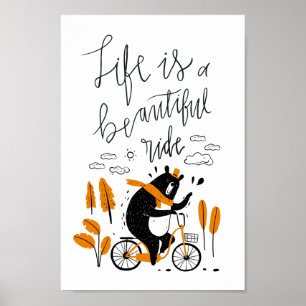 Das Leben ist ein schöner Reis Inspiration Zitat Poster