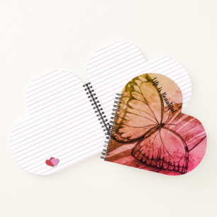 Das Leben ist ein schönes Butterfly-Notebook Notizbuch