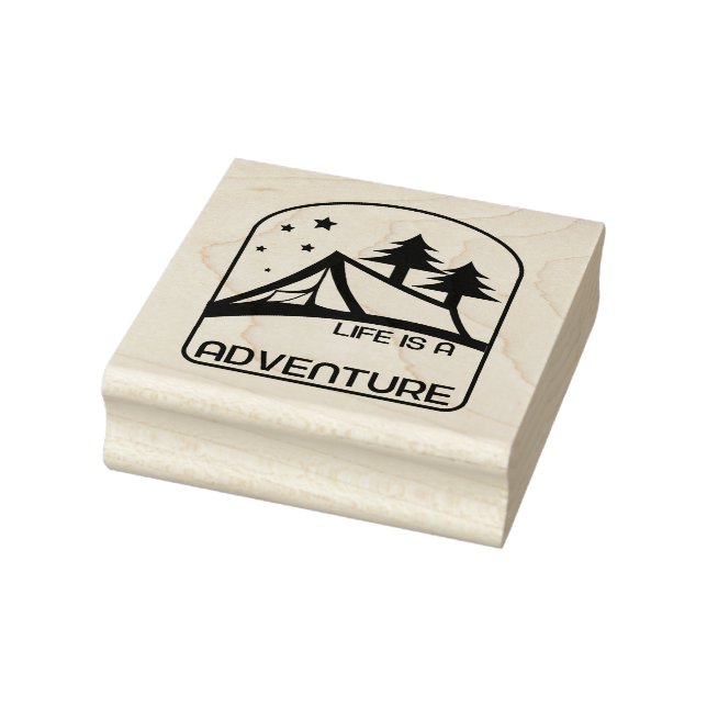 Das Leben ist ein schönes Camping Gummistempel (Stempel)