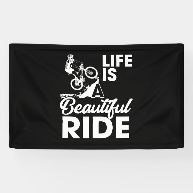 Das Leben ist ein schönes Fahrrad Banner (Horizontal)