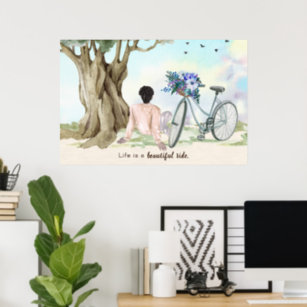 Das Leben ist ein schönes Fahrrad Poster