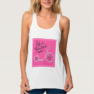 Das Leben ist ein schönes Fahrrosa Tank Top
