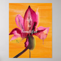 Das Leben ist ein schönes Zitat Lila Orchid
