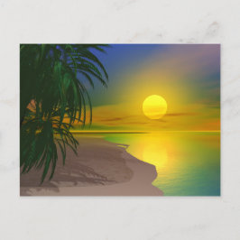 Das Leben ist ein Sonnenstrand Postkarte
