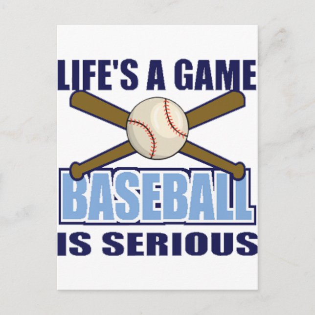 Das Leben ist ein Spiel, Baseball ist ernst Postkarte (Vorderseite)