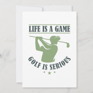 Das Leben Ist Ein Spiel Golf Ist Ernst Dankeskarte