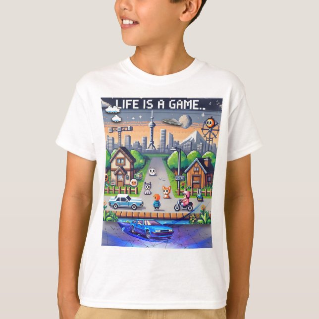 Das Leben ist ein Spiel. #Part2 (8bit) (Gamer-Shir T-Shirt (Vorderseite)