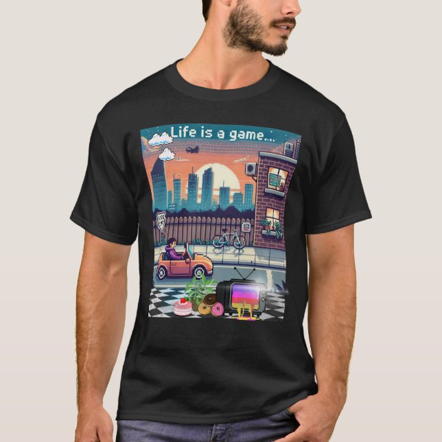 Das Leben ist ein Spiel. #Part2 (8bit) (Gamer-Shir T-Shirt (Vorderseite)
