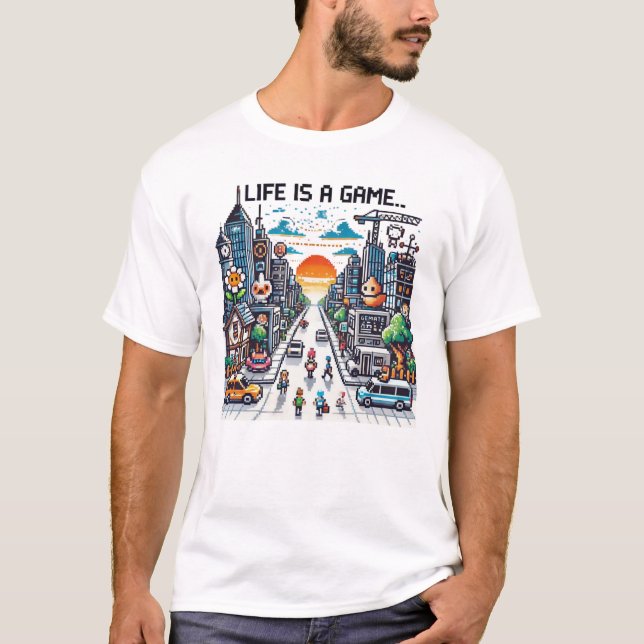 Das Leben ist ein Spiel. #Part2 (8bit) (Gamer-Shir T-Shirt (Vorderseite)