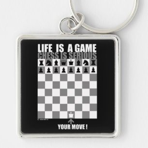 Das Leben ist ein Spiel, Schach ernst Schlüsselanhänger