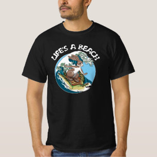 Das Leben ist ein Strand - Kaninchen und Schildkrö T-Shirt