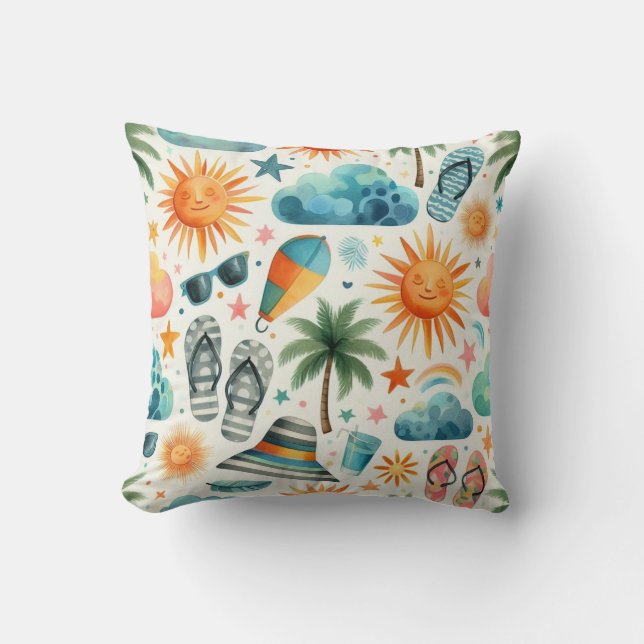 Das Leben ist ein Strand Kissen (Vorderseite)