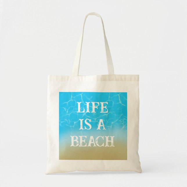 Das Leben ist ein Strand lustige Totbeutel Sommerg Tragetasche (Vorne)