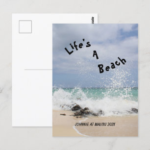 Das Leben ist ein Strand Postkarte