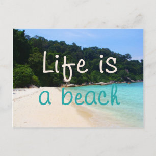 Das Leben ist ein Strand Postkarte