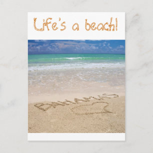 Das Leben ist ein Strand Postkarte