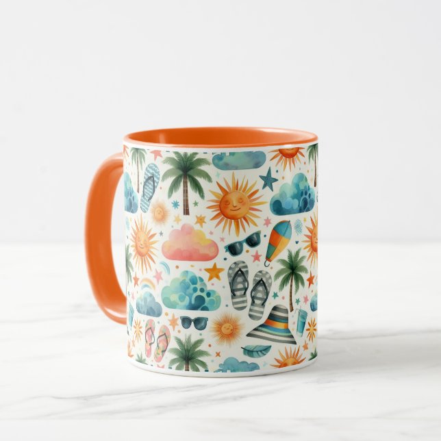 Das Leben ist ein Strand Tasse (Vorderseite Links)