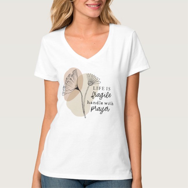 Das Leben ist ein zerbrechlicher Umgang mit den Bl T-Shirt (Vorderseite)