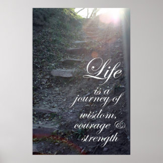 Das Leben ist ein Zitat der Reise Inspiration Gesc Poster