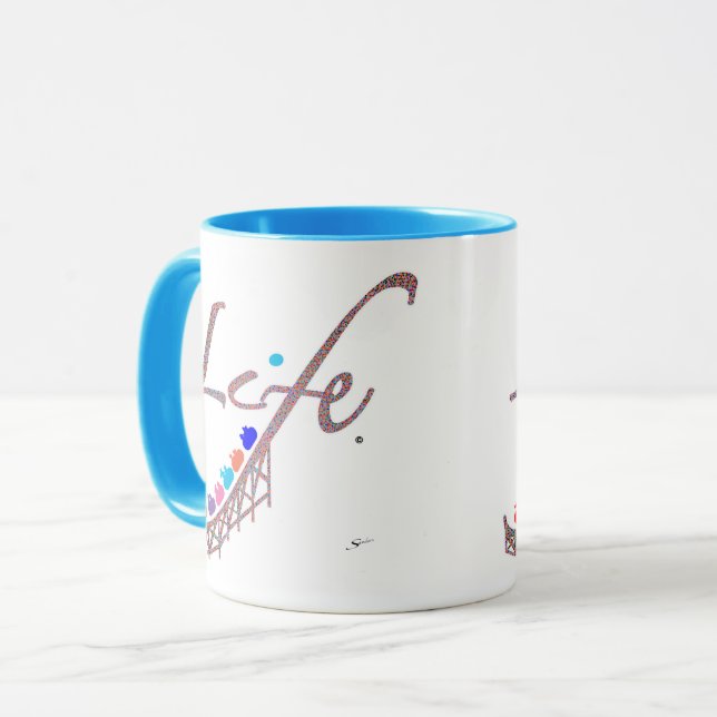 Das Leben ist eine Achterbahn Tasse (Vorderseite Links)