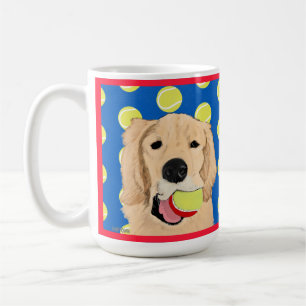 Das Leben ist eine Ball-Gelben-Hund-Tasse Kaffeetasse