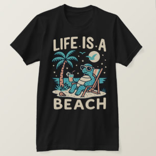 Das Leben ist eine Beach Chill Turtle - Funny Summ T-Shirt