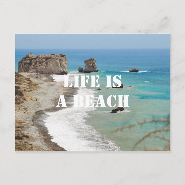 Das Leben ist eine Beach Postkarte (Vorderseite)