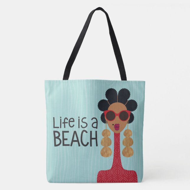 Das Leben ist eine Beach Shoulle Tasche (Vorderseite)