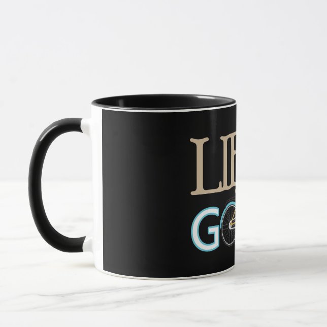 Das Leben ist eine gute Fahrradtour Wasser-Tasse Tasse (Links)
