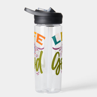 Das Leben ist eine gute farbige Kalligrafie Trinkflasche