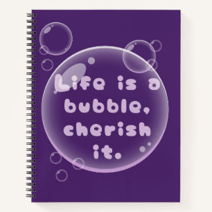 Das Leben ist eine Motivierend Blase Notizbuch