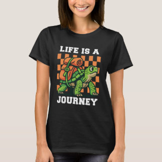 Das Leben ist eine Reise Frauen Schwarz T-Shirt