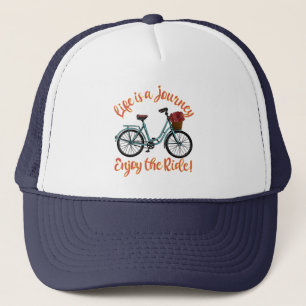Das Leben ist eine Reise Genießen Sie das Fahrrad Truckerkappe