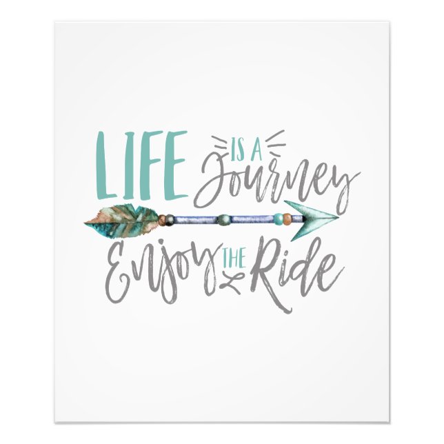 Das Leben ist eine Reise Genießen Sie den Rad Boho Fotodruck (Vorne)