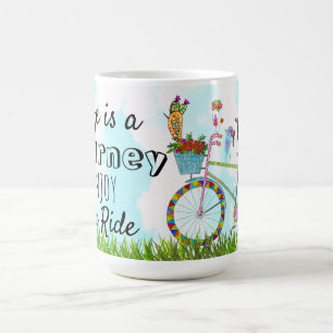 Das Leben ist eine Reise Genießen Sie die Tasse de