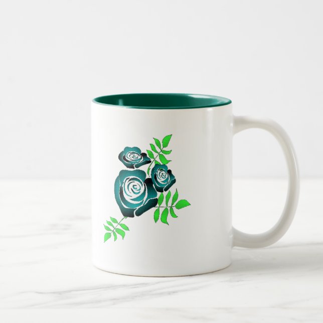 Das Leben ist eine Rose Zweifarbige Tasse (Rechts)