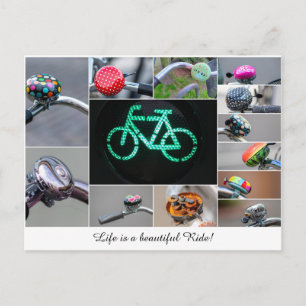 Das Leben ist eine schöne Fahrt auf einem Fahrrad! Postkarte