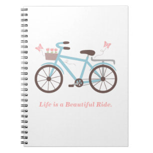 Das Leben ist eine schöne Fahrt Fahrrad Notizbuch Notizblock