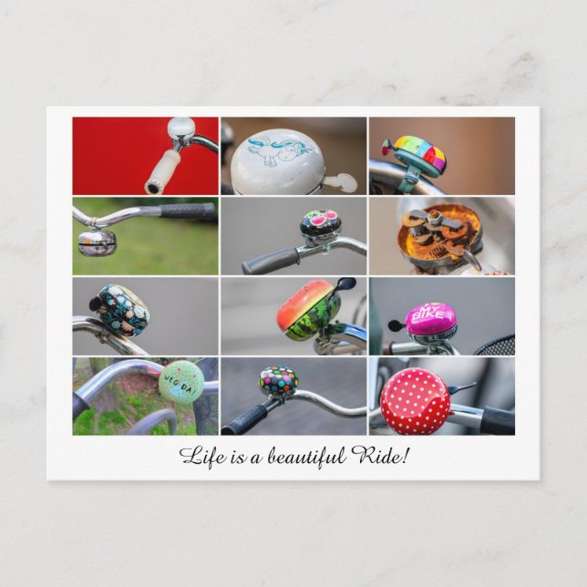 Das Leben ist eine schöne Fahrt mit dem Fahrrad! Postkarte (Vorderseite)