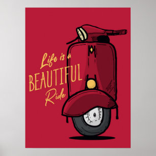 "Das Leben ist eine schöne Fahrt" Poster