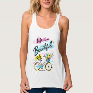Das Leben ist eine schöne Reise Fahrrad Kunst Tank Top