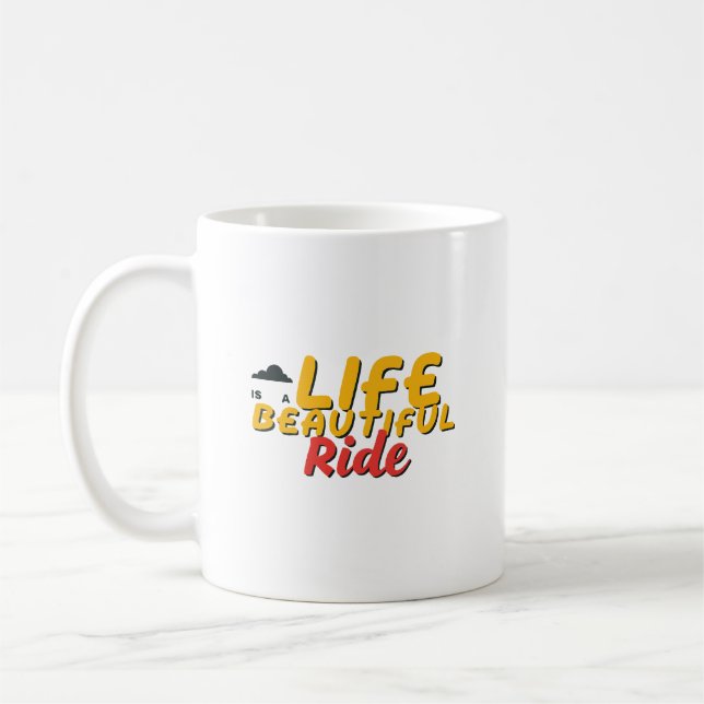 Das Leben ist eine schöne Reise Kaffeetasse (Links)