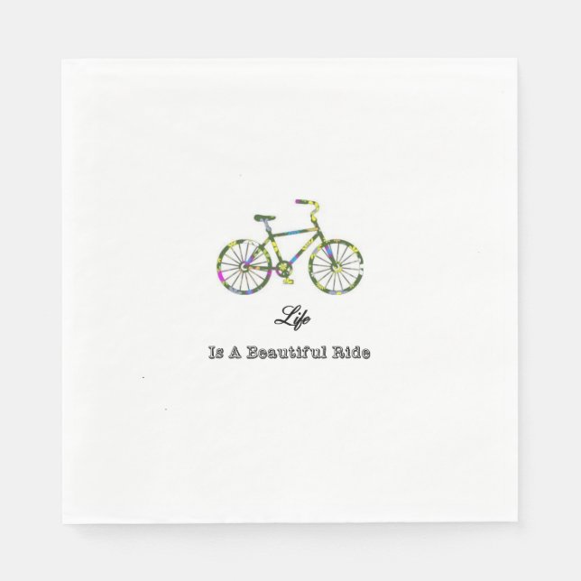 Das Leben ist eine schöne Reise Serviette (Vorderseite)