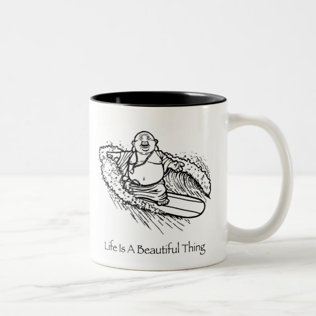 Das Leben ist eine schöne Zweifarbige Tasse (Rechts)
